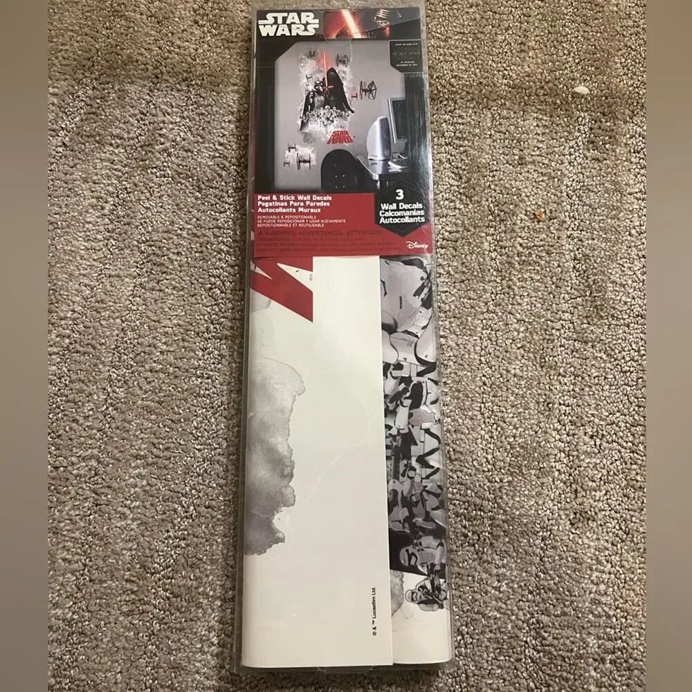 Star Wars Kylo Ren Wall Decals Disney Peel & Stick Room Decor New Sealed